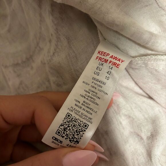 NWT ASOS Paisley Plunge Green Beach Cut Out Bikini Mini Dress- Size 10 - Picture 6 of 7